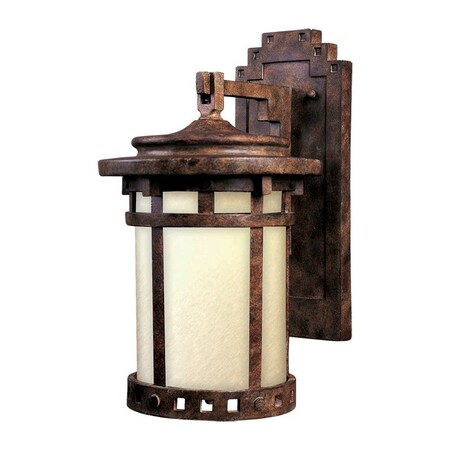 Maxim One Light Sienna Mocha Glass Wall Lantern 3143MOSE
